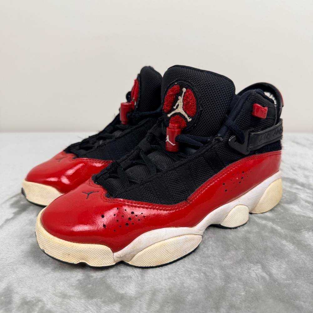 Jordan‎ 6 Rings Bred Red Black White 323419-060 Men's Size 4Y Sneakers
